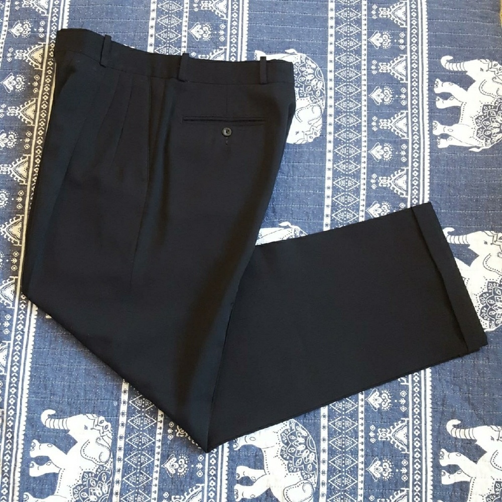 Nordstrom mens black slacks 32x31 100% wool